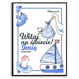 plakat-obraz-duzy-140x100cm-dziecko-smoczek-chlopiec-imie-urodziny-kreator