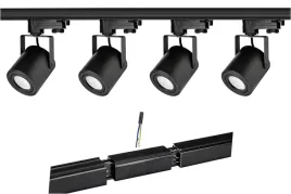 zestaw-3fazowy-gu10-czarny-4-oprawy-szyna-2x1-metr-lacznik-zasilajacy