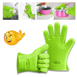 silikonowe-rekawice-kuchenne-do-pieczenia-gotowania-w-kuchni-lapki-zielone
