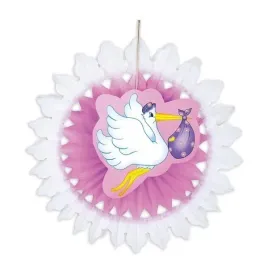 rozeta-dekoracja-papierowa-bocian-narodziny-girl-baby-shower-party