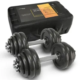 hantle-regulowane-30kg-2x15kg-zeliwne-zestaw-w-walizce-domowa-silownia