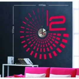 diy-zegar-z-naklejka-na-sciane-clock-scienny-z-naklejkami-czerwony-60x60