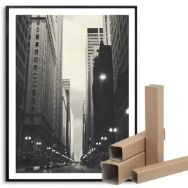 plakat-obraz-50x70cm-dekoracyjny-wiezowce-miasto-fotografia-wiele-wzorow