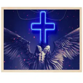 plakat-a3-obraz-religia-krzyz-skrzydla-aniol-wzory