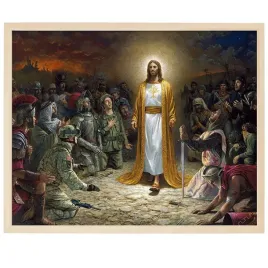 plakat-297x42cm-obraz-jezus-wojna-zolnierze-wzory