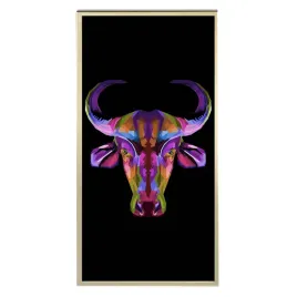 plakat-60x120cm-pop-art-glowa-byka-geometry-wzory