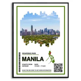plakat-a3-297x42cm-wakacje-pamiatka-manila-wzory