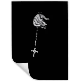 obraz-plakat-32x45cm-rozaniec-krzyz-religia-wzory