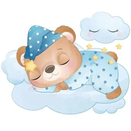 naklejka-na-sciane-kids-mis-chmury-spioch-120x945