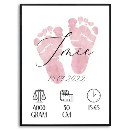 plakat-a3-duzy-metryczka-stopy-dziewczynka-wzory