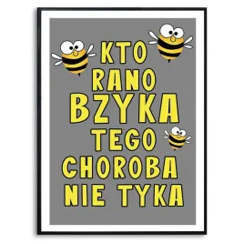 plakat-a3-kto-rano-bzyka-smieszne-rozne-top-wzory