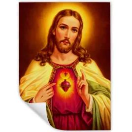 obraz-plakat-32x45cm-serce-jezusa-religijne-wzory