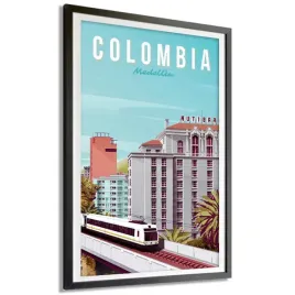 plakat-podroznika-30x40cm-medellin-colombia-wzory