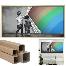 obraz-canvas-100x50cm-duze-xxl-tecza-pastel-wzory