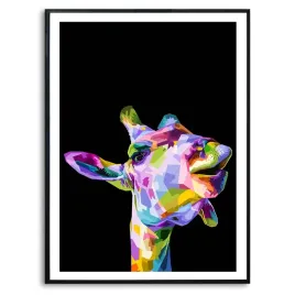 plakat-a3-dekoracyjny-giraffe-geometryczne-wzory
