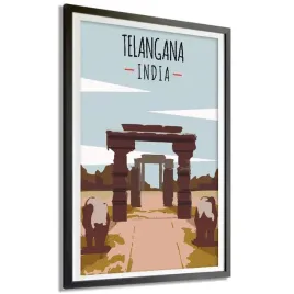 plakat-obraz-21x297cm-indie-stan-telangana-wzory
