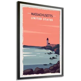 plakat-obraz-40x60cm-usa-stan-massachusetts-wzory