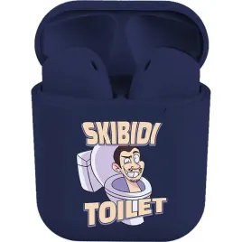 bezprzewodowe-sluchawki-granatowe-i12-z-roznymi-wzorami-skibidi-toilet