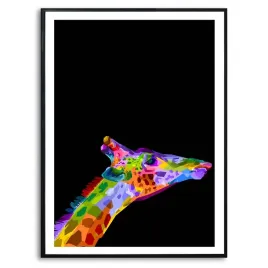 plakat-a3-dekoracyjny-zyrafy-geometryczne-wzory