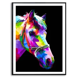 plakat-a3-dekoracyjny-kon-geometryczne-kolor-wzory