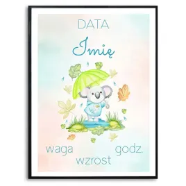 plakat-a3-297x42cm-metryczka-mis-koala-imie-wzory
