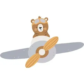 naklejka-na-sciane-kids-misiek-samolot-120x75cm