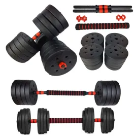 hantle-2x25kg-bitumiczne-regulowane-z-lacznikiem-zestaw-50kg-gryfy