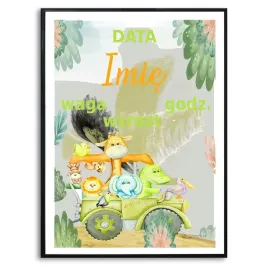 plakat-a3-297x42-metryczka-zwierzatka-imie-wzory