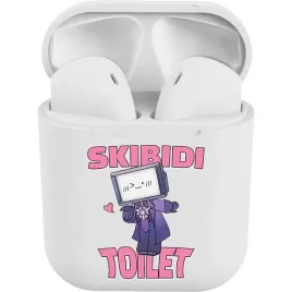 bezprzewodowe-sluchawki-biale-reverse-i12-wiele-wzorow-skibidi-toilet