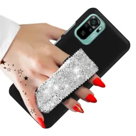 etui-do-xiaomi-redmi-note-10s-matowe-czarne-case-pasek-srebrne-cyrkonie