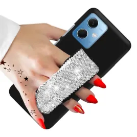 etui-do-xiaomi-redmi-note-12-5g-matowe-czarne-case-pasek-srebrne-cyrkonie