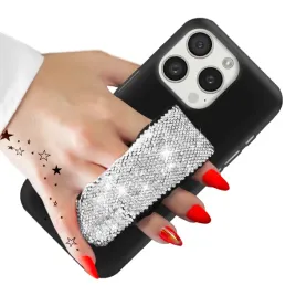 etui-do-iphone-15-pro-matowe-czarne-mat-case-z-paskiem-srebrnym-cyrkonie
