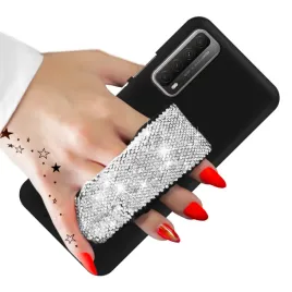 etui-do-huawei-p-smart-2021-matowe-czarne-case-z-paskiem-srebrnym-cyrkonie