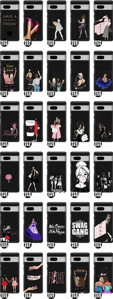 etui-matowe-czarne-do-google-pixel-7-kobiece-wzory-material-tworzywo-sztuczne