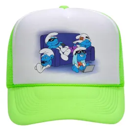 czapka-z-daszkiem-limonka-smerfy-wiele-wzorow