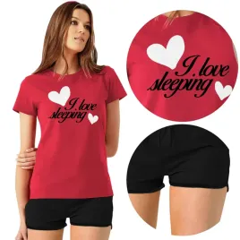 pizama-damska-szorty-i-love-sleeping-mix-wzory-s