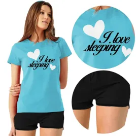 pizama-damska-szorty-i-love-sleeping-mix-wzory-l