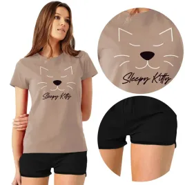 pizama-damska-szorty-sleepy-kitty-rozne-wzory-m