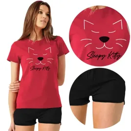 pizama-damska-szorty-sleepy-kitty-rozne-wzory-s