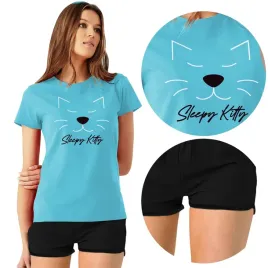 pizama-damska-szorty-sleepy-kitty-rozne-wzory-m