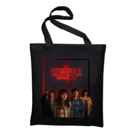 torba-shopper-czarna-eco-stranger-things-wzory