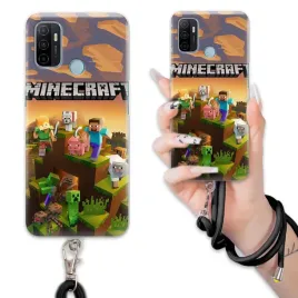 etui-do-oppo-a53-case-ochronna-wytrzymaly-strap-czarny-minecraft-mix-wzory