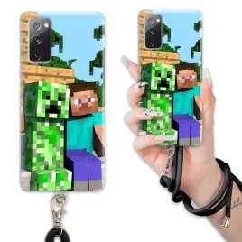 etui-do-samsung-s20-lite-case-ochronna-jakosc-charms-czarny-minecraft-wzory