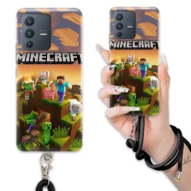 etui-do-vivo-v23-5g-case-ochronna-wytrzymaly-charms-czarny-minecraft-wzor
