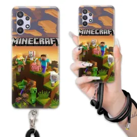 etui-do-samsung-a32-5g-case-ochronna-wytrzymaly-charms-czarny-minecraft-wz
