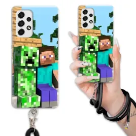 etui-do-samsung-a53-5g-case-ochronna-wytrzymaly-charms-czarny-minecraft-wz