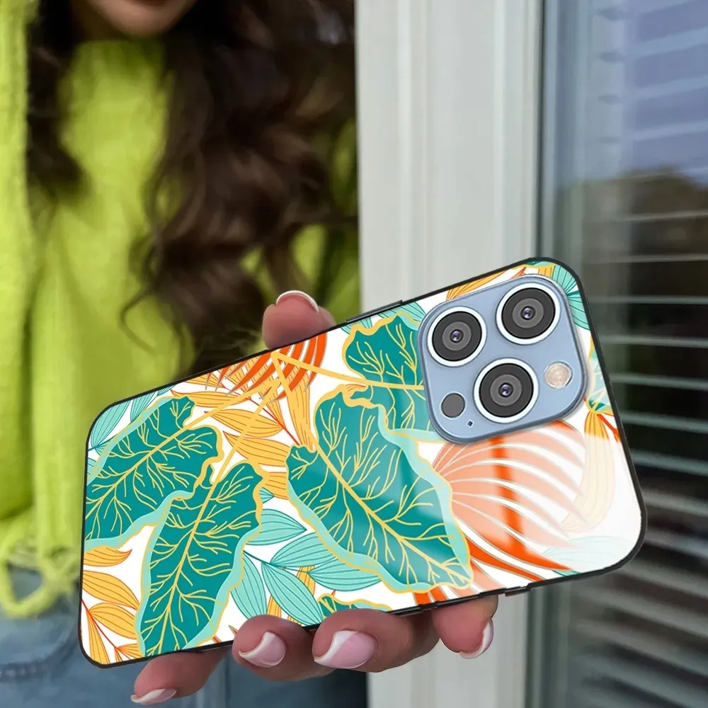 etui-glass-do-iphone-8-plus-liscie-kobiece-wzory-stan-nowy