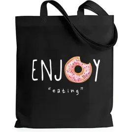 torba-eco-shopper-zakupy-czarna-paczek-donut-wzory