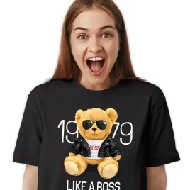 koszulka-t-shirt-m-damska-like-a-boss-misie-wzory