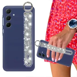 etui-matowe-granatowe-mat-do-samsung-a55-5g-obudowa-z-paskiem-w-cyrkonie